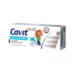 Cavit Junior Fara Zahar, Aroma Ciocolata, 20 Tablete Masticabile, Biofarm