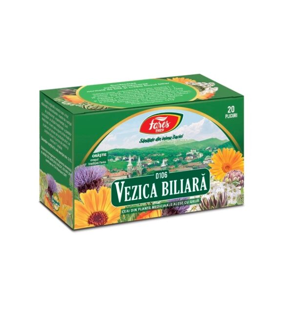 Ceai Vezica Biliara, D106, 20 Plicuri, Fares