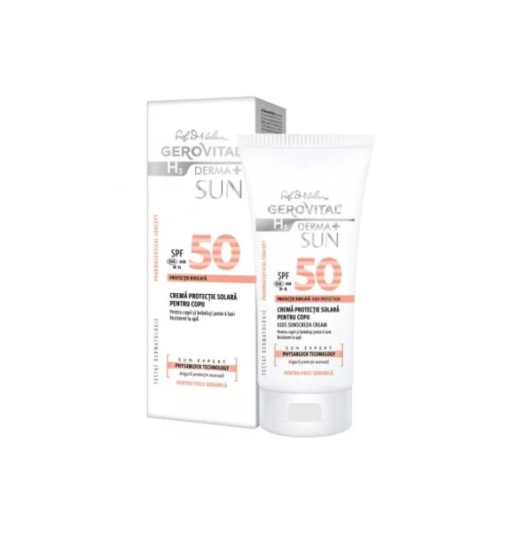 Crema Protectie Solara pentru Copii SPF 50 H3 Derma+ Sun, 100 ml, Gerovital