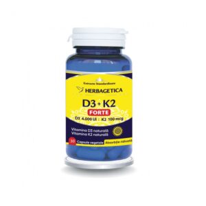D3 K2 Forte, 30 Capsule, Herbagetica