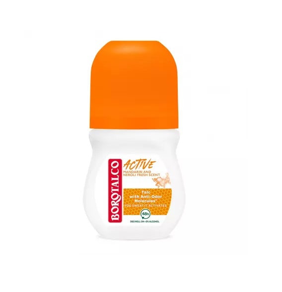 Deodorant Roll-On Active Mandarine si Neroli, 50 ml, Borotalco