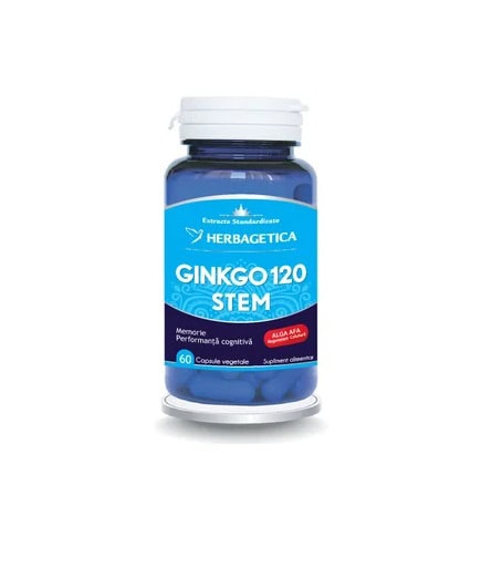 Ginkgo 120+ Stem, 60 Capsule, Herbagetica
