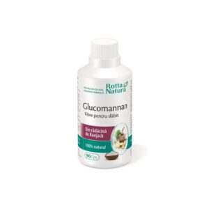 Glucomannan Fibre pentru Slabit, 90 Capsule, Rotta Natura