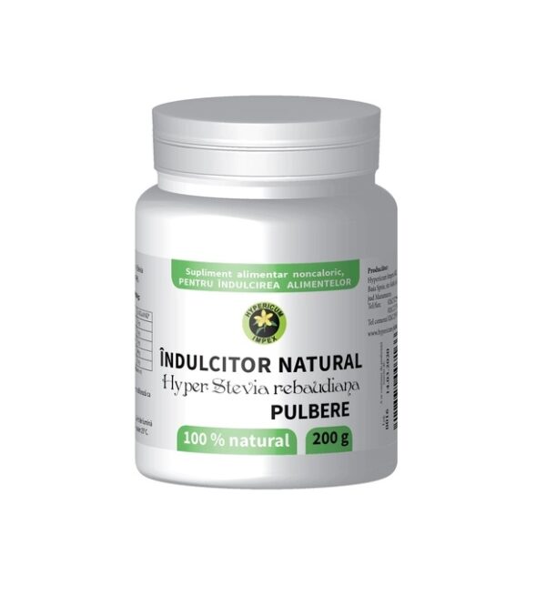 Indulcitor Pulbere Hyper Stevia Rebaudiana, 200 g, Hypericum