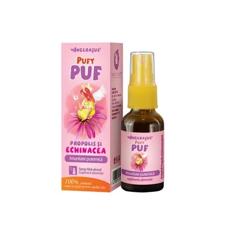 ingerasul-pufypuf-spray-cu-propolis-si-echinacea-20-ml-dacia-plant-O10491-farmacia-morpheus Ingerasul PufyPuf Spray cu Propolis si Echinacea, 20 ml, Dacia Plant
