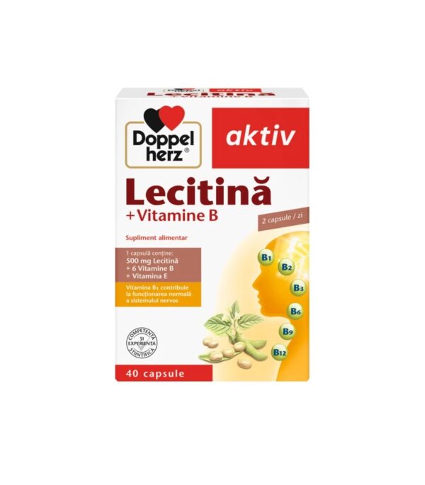 Lecitină + Vitamine B, 40 Capsule, Doppelherz
