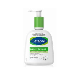 Lotiune Hidratantă Față și Corp, Piele Sensibilă Uscată, cu Niacinamidă și Vitamina E, 236 ml, Cetaphil