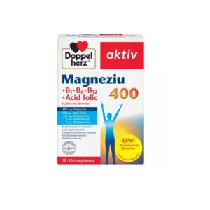 Magnesium 400 + Acid Folic + Vitamina B1+B6+B12, 30 + 10 Comprimate, Doppelherz