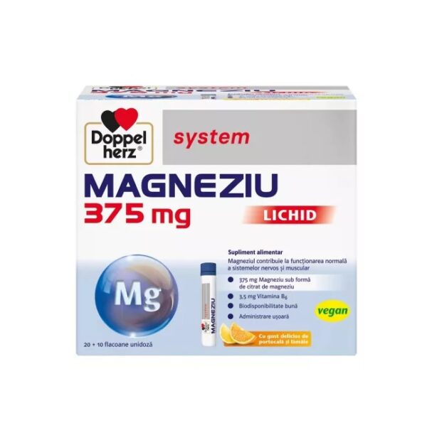 magneziu-lichid-system-375-mg-30-flacoane-doppelherz-O32565-farmacia-morpheus Magneziu Lichid System, 375 mg, 30 Flacoane, Doppelherz