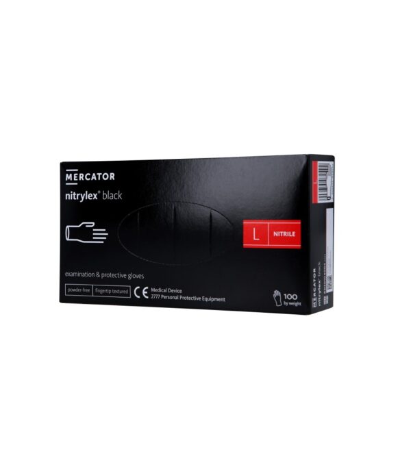 Manusi de Unica Folosinta, 100 Bucati, Negru, L, Mercator Medical
