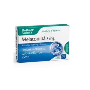 Melatonina, 3 mg, 30 Tablete, Rotta Natura