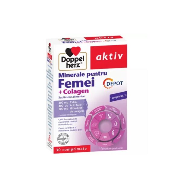 Minerale pentru Femei + Colagen, 30 Comprimate, Doppelherz