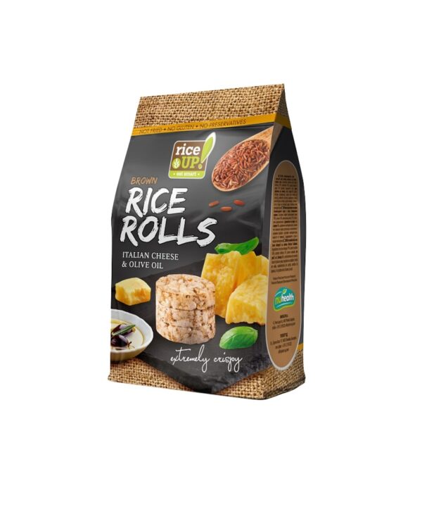 Mini-Rondele din Orez cu Branza Italiana si Ulei de Masline, 50 g, RiceUP!