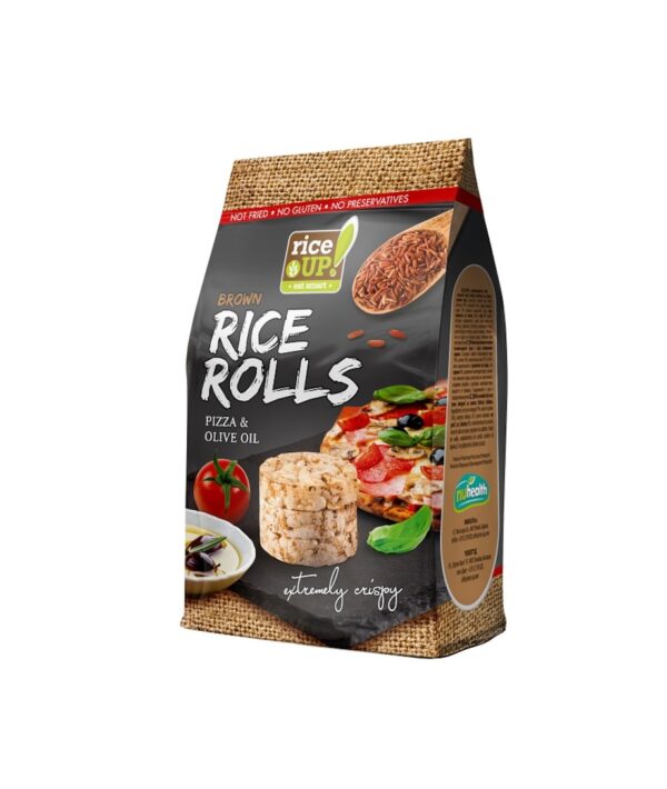 Mini-Rondele din Orez cu Pizza si Ulei de Masline , 50 g, RiceUP!