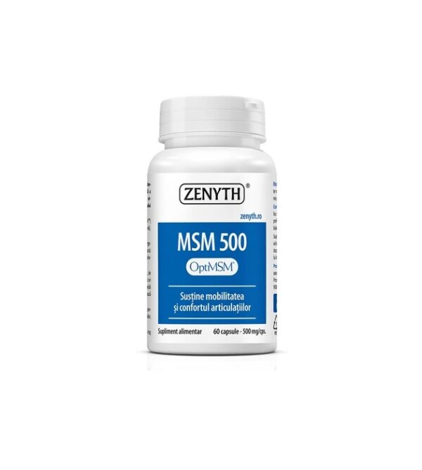 MSM, 500 mg, 60 Capsule, Zenyth