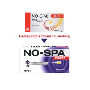 No-Spa Forte, 80 mg, 24 Comprimate, Sanofi
