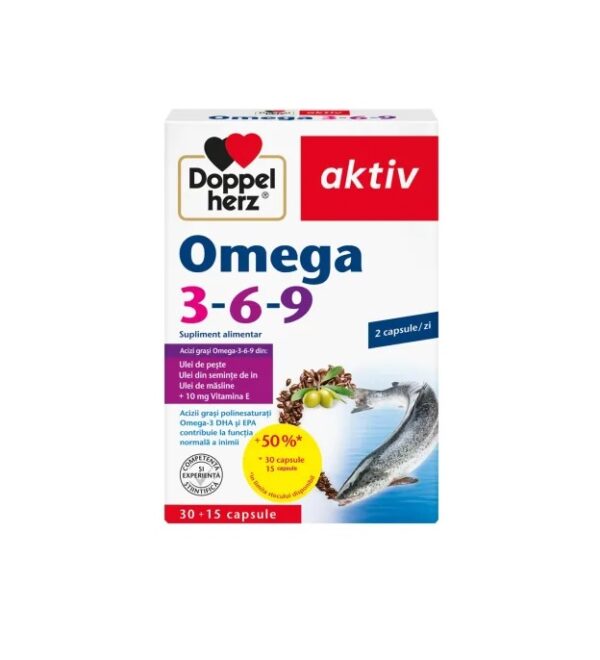 Omega 3-6-9 Aktiv, 30 + 15 Capsule, Doppelherz