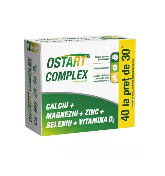 ostart-complex-ca-mg-zn-se-d3-40-comprimate-filmate-fiterman-pharma-O32561-farmacia-morpheus Ostart Complex Ca + Mg + Zn + Se + D3, 40 Comprimate Filmate, Fiterman Pharma