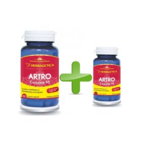 Pachet Artro+ Curcumin 95, 60 + 10 Capsule, Herbagetica