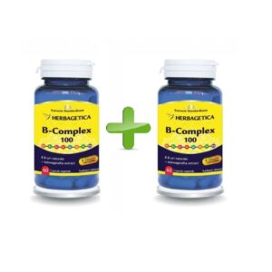 Pachet B-Complex 100, 60 + 60 Capsule, Herbagetica