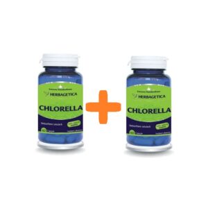 Pachet Chlorella, 60 + 60 Capsule, Herbagetica