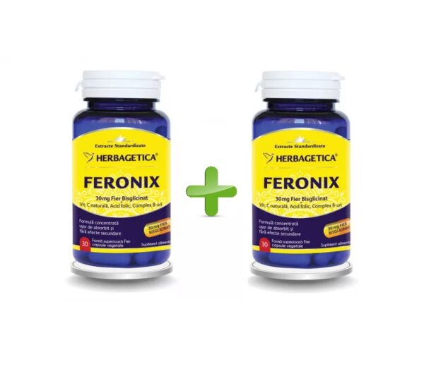 Pachet Feronix, 30 + 30 Capsule, Herbagetica