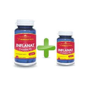 Pachet Inflanat Curcumin95, 60 + 10 Capsule, Herbagetica