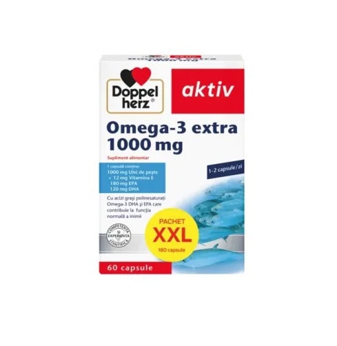 pachet-omega-3-extra-1000-mg-120-60-capsule-doppelherz-O40319-farmacia-morpheus Pachet Omega - 3 Extra, 1000 mg, 120 + 60 Capsule, Doppelherz