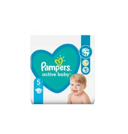 Scutece Active Baby Marimea 5 pentru 11-16 kg, 38 Bucati, Pampers
