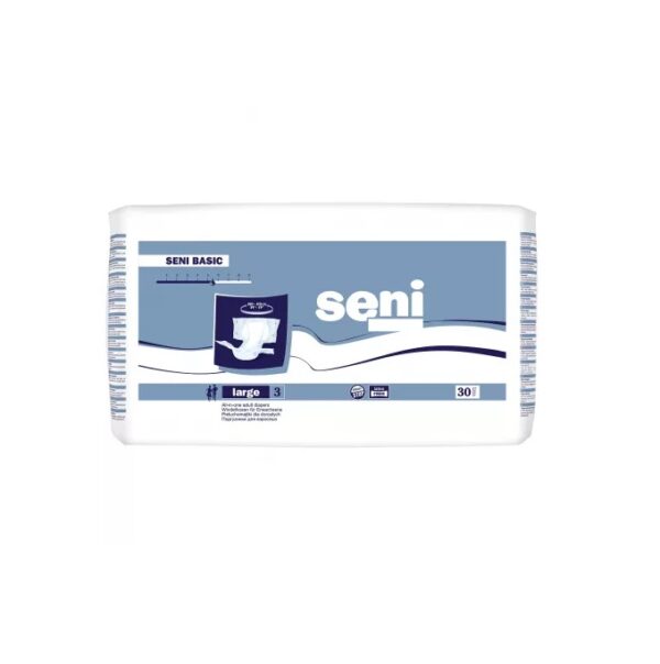 Scutece pentru Adulti Seni Basic, Large, 30 Bucati, Seni