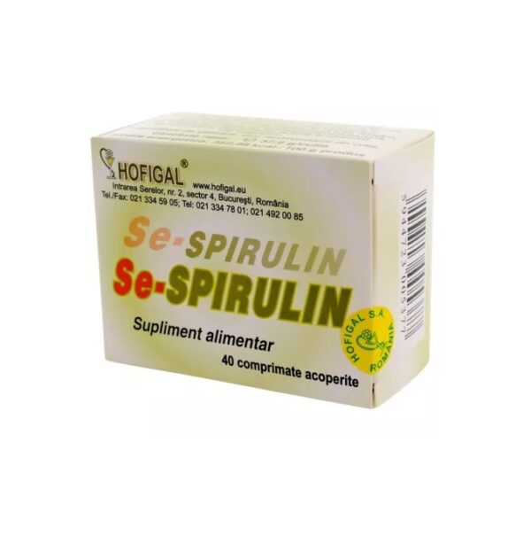 Se-Spirulin, 40 Comprimate, Hofigal