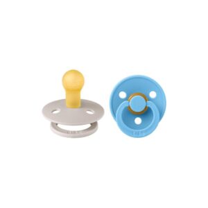 set-2-suzete-colour-latex-tetina-rotunda-0-luni-mushroom-breeze-bibs-O40300-farmacia-morpheus Set 2 Suzete Colour Latex, Tetina Rotunda, 0 Luni+, Mushroom/Breeze, BIBS
