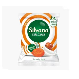 Silvana Dropsuri Fara Zahar cu Caramel si Frisca, 60g, Kandia Dulce