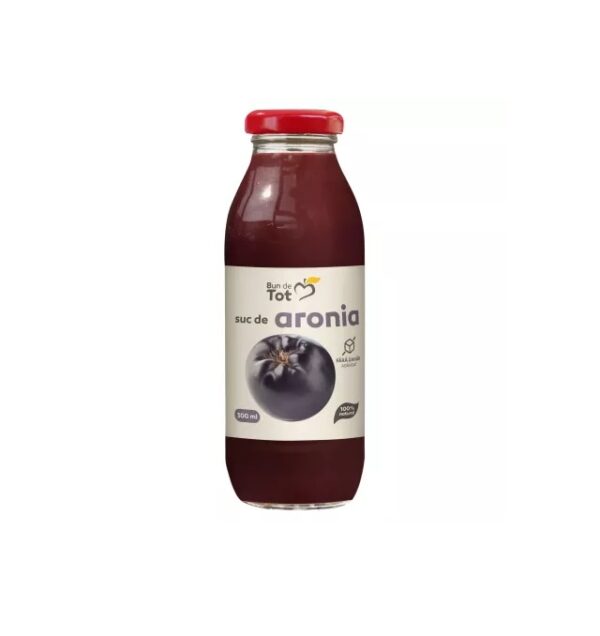 Suc Natural de Aronia Fara Zahar Bun de Tot, 300 ml, Dacia Plant