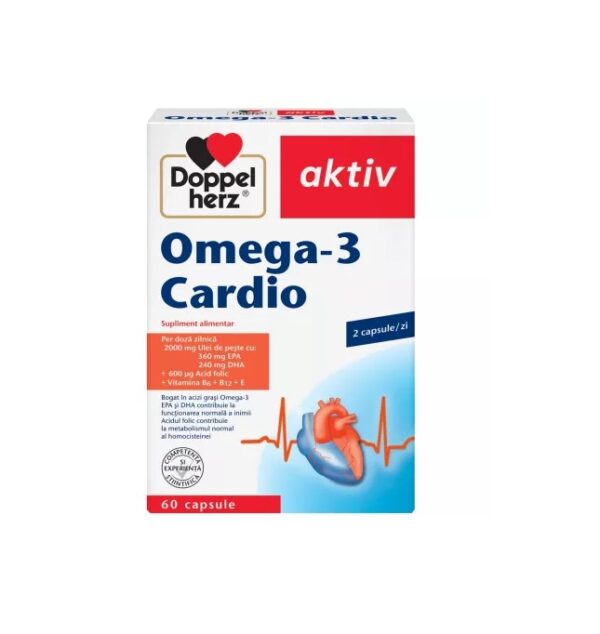 Supliment Alimentar Cardio Omega-3, 60 Capsule, Doppelherz