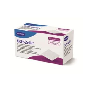 Tampoane Impregnate cu Alcool Soft-Zellin-C, 60 mm x 30 mm, 100 Bucati, Hartmann