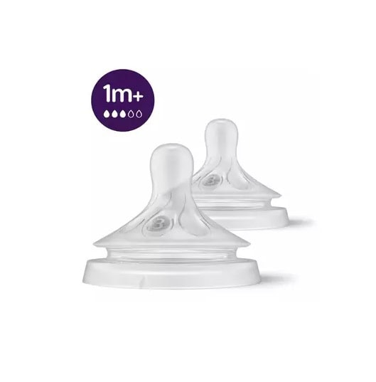 Tetina Natural Response, 1 Luna+, Debit 3, 2 Bucati, SCY963/02, Philips Avent