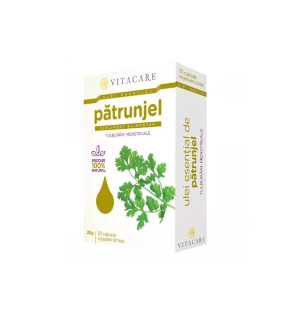 ulei-esential-de-patrunjel-30-capsule-vitacare-O30777-farmacia-morpheus Ulei Esential de Patrunjel, 30 Capsule, Vitacare