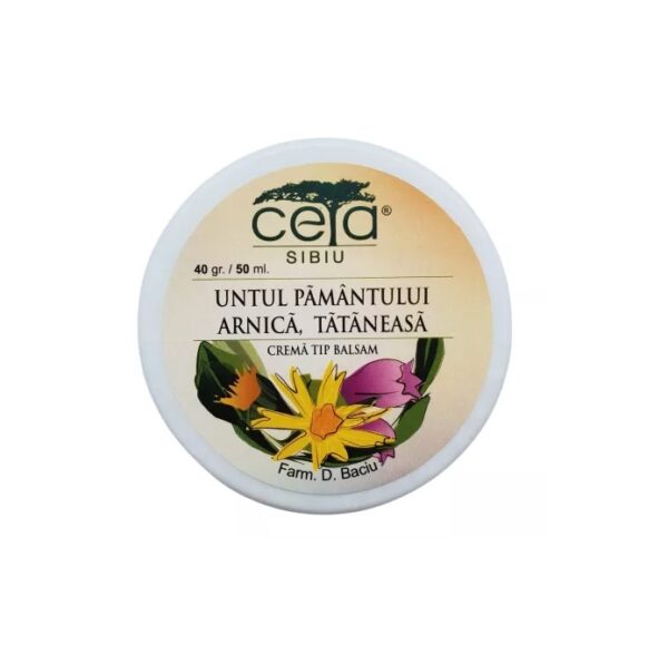 Unguent cu Untul Pamantului, Tataneasa si Arnica, 40 g, Ceta