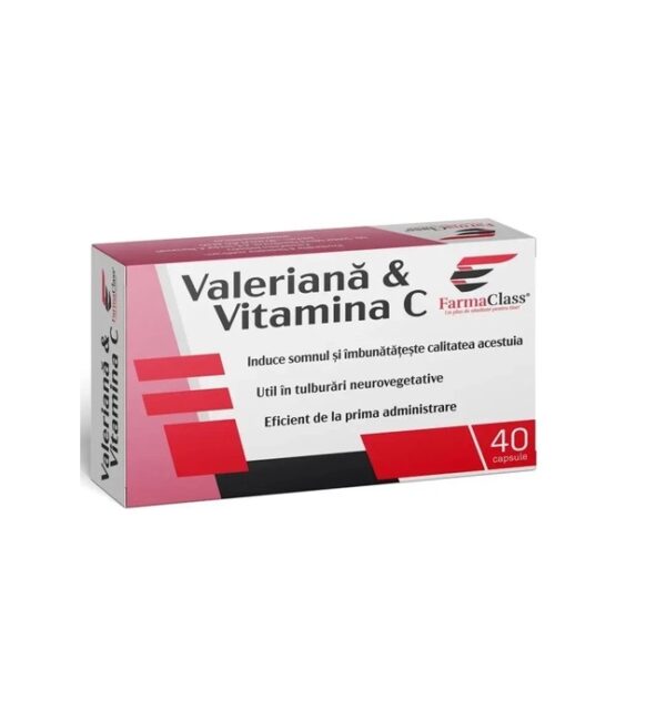 Valeriana si Vitamina C, 40 Capsule, FarmaClass