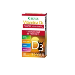 Vitamina D3, 3200 UI, 30 Comprimate, Béres