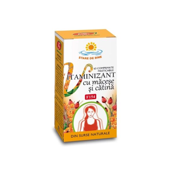 Vitaminizant cu Macese si Catina, F154, 63 Capsule, Fares