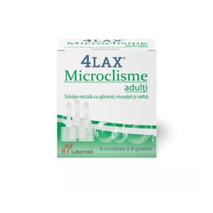 4Lax Microclisme pentru adulti, 6 unidoze 9g, Solacium Pharma
