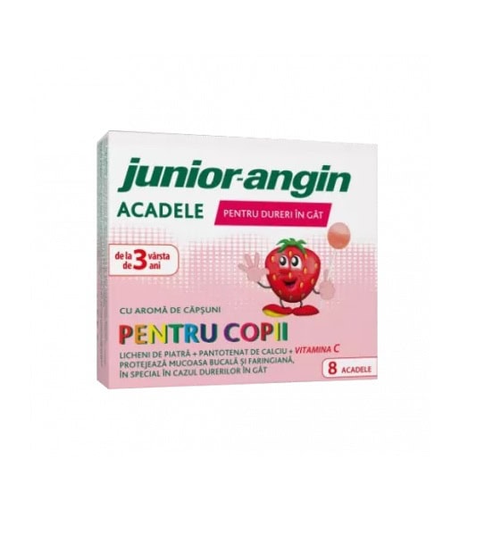 Acadele cu Aroma de Capsuni Junior Angin, 8 Bucati, Klosterfrau