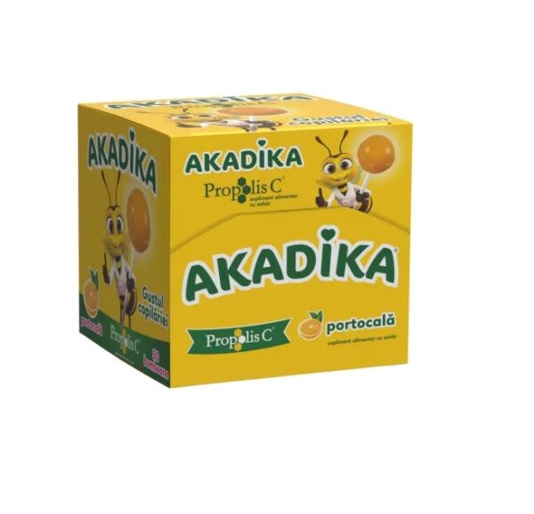 Acadele cu Propolis C si Portocala Akadika, 50 Bomboane, Fiterman