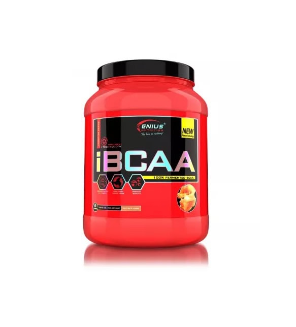 Aminoacizi Esentiali cu Aroma de Piersici tip Pudra iBCAA, 450 g, Genius Nutrition