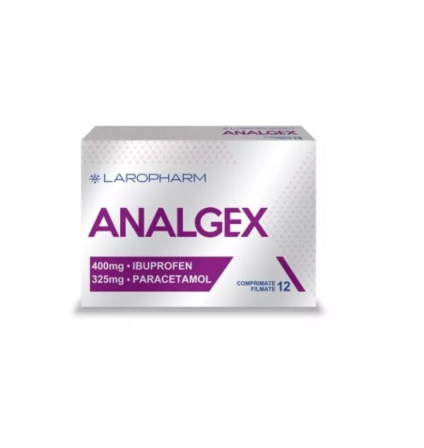 Analgex, 400 mg/325 mg, 12 Comprimate Filmate, Laropharm
