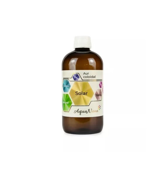 Aur Coloidal 55 ppm AquaNano Solar, 200 ml, SC Aghoras Invent