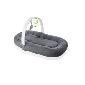 Babynest cu Bara de Jucarii, Antracit, BabyJem