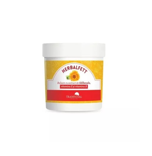 Balsam cu Extract de Galbenele cu Vitamina E si Vitamina A, 250 ml, Herbalfett, Transvital